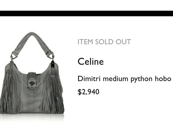 CELINE Dimitri Medium Python Hobo - Picture 5 of 7